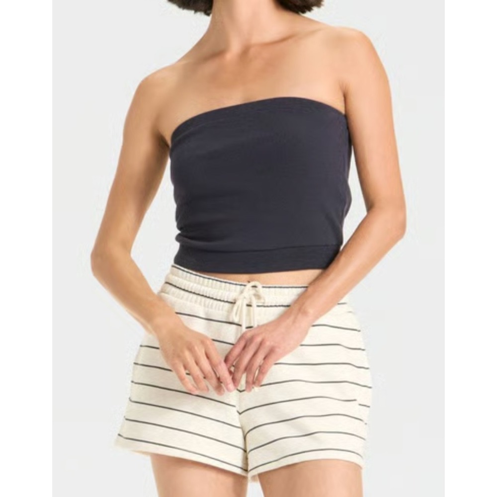 Women's Leisure Studio French Terry Tube Top - Universal Thread™ Navy size S NWT
